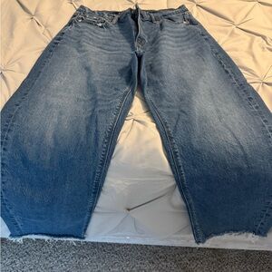 American Eagle Outfitters Wide Leg Blue Jeans